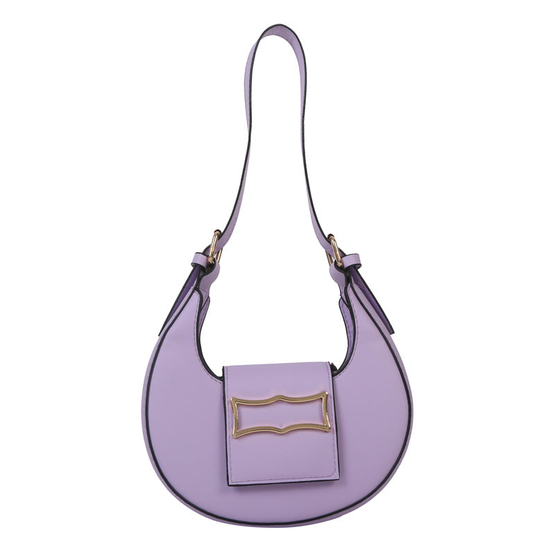 10 Colors Fashion Women Moon Shape Underarm Trend Shoulder Strap Dumpling Bag