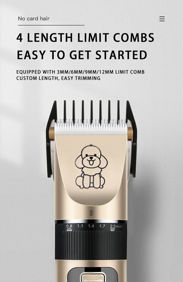Pet Electric Clipper Pusher Hair Shave Claw Care Tool Nail Groom Grinder Dog Cat