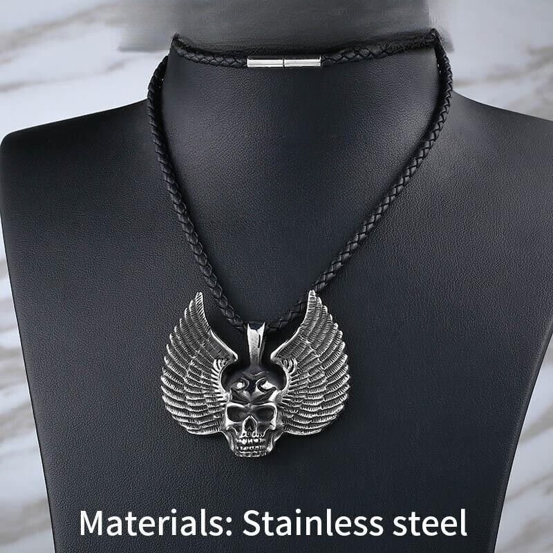 Stylish Retro Gothic Punk Mix Theme Titanium Steel Pendant Gift Unisex Necklace