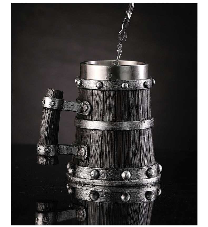 Creative Stainless Steel Mark Water Coffee Tall Cup Ice And Fire Game Cup Bottle