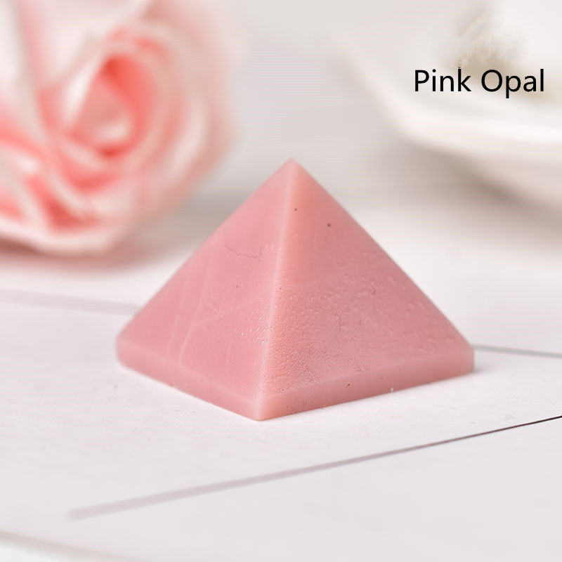 Small Size Natural Stone Crystal Pyramid Energy Gemstone Tower Home Decor Gifts