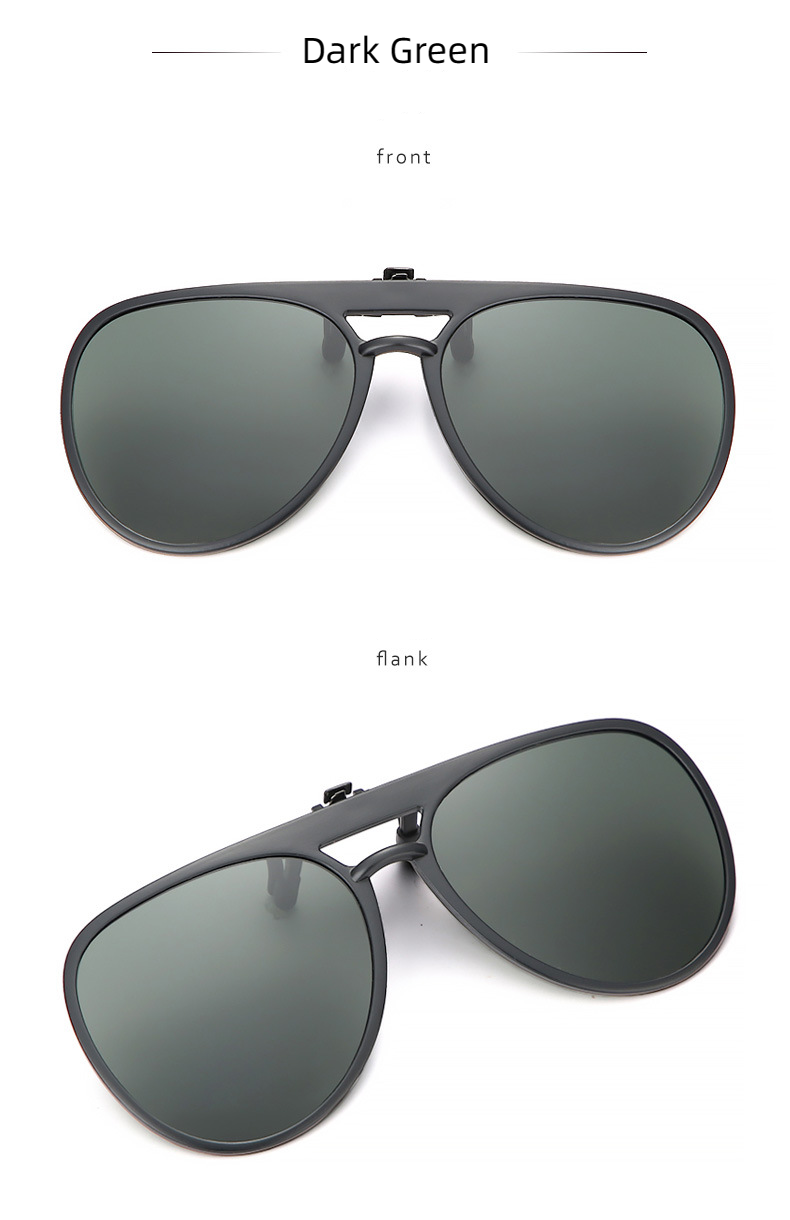 New Unisex Polarized UV400 Protection Driving Fishing Clip On Flip Up Sunglasses