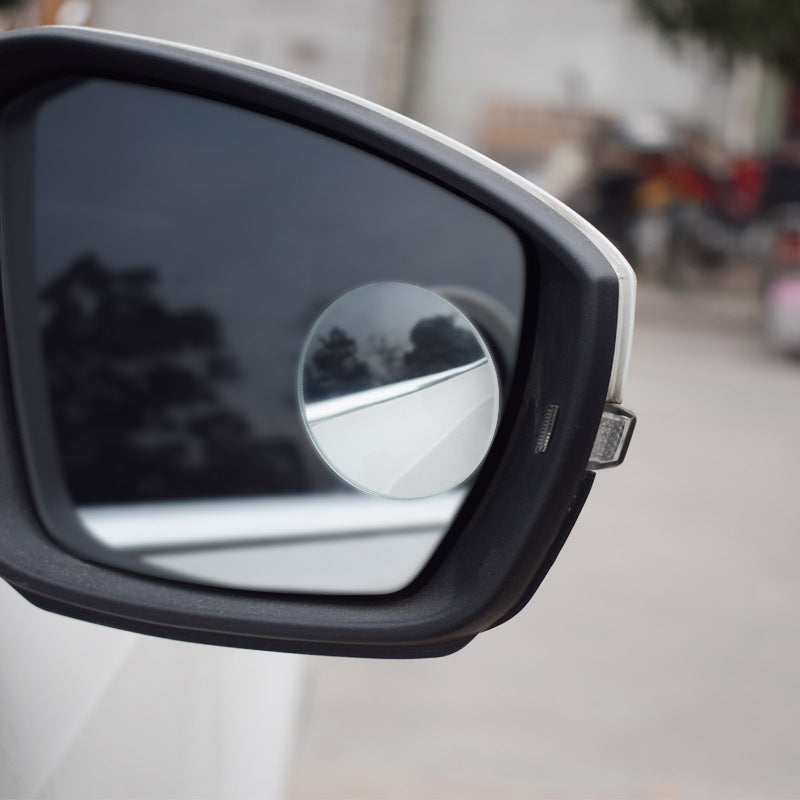 Blind Spot Car Round Mirror 2pcs Wide Angle Adjustable Rear Side Conves View