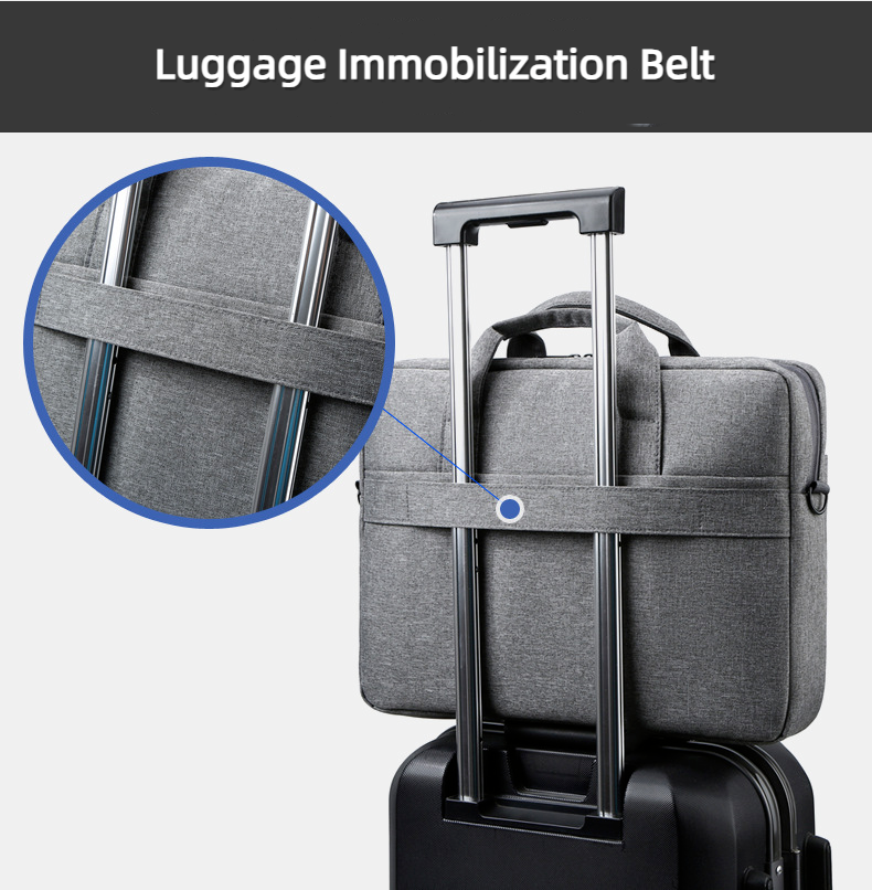Unisex Lightweigh Large Capacity Oxford Cloth Shoulder Computer Bag Briefcase