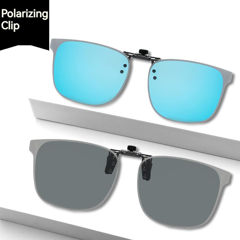 Unisex Fashion Polarized Flip-up Clip-on Lenses For Myopic Glasses Multicolour