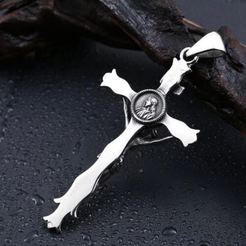 Retro Pendant Punk Vintage Cross Animal Totem Poker Pendant Biker Chain Necklace
