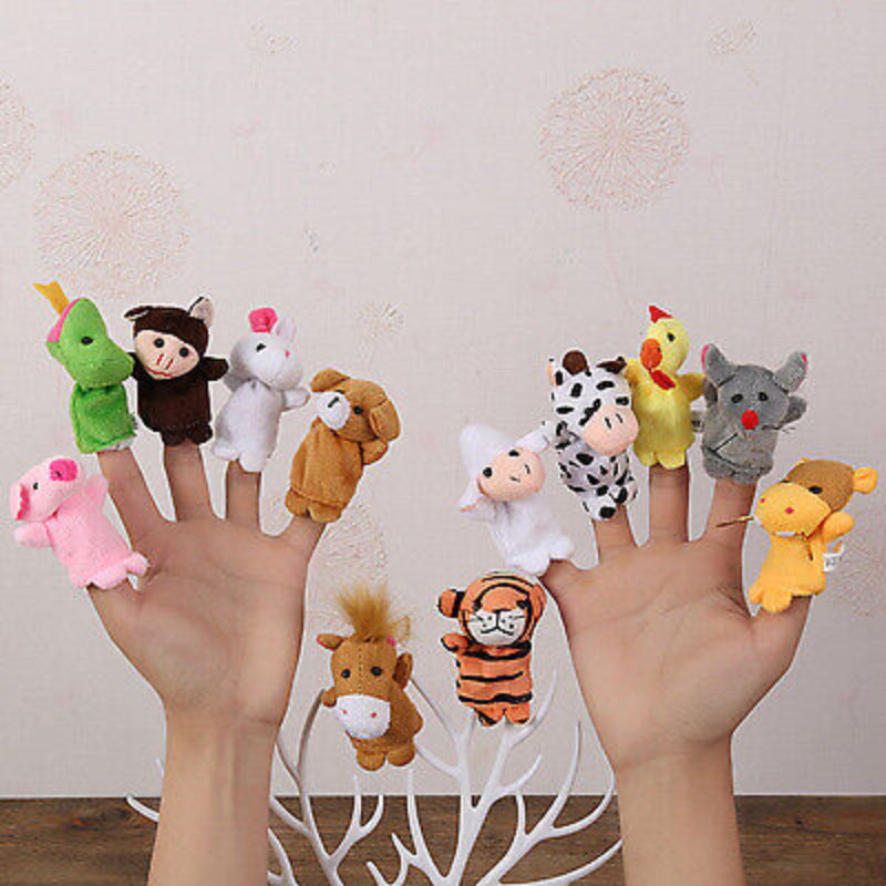 Baby Nursery Children Kids Story Time Play Toy Cute Animal Fruit Finger Puppets