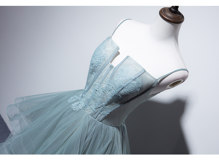 Women Formal Spaghetti Strap Wedding Dress Cold Shoulder Evening Dress