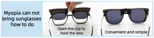 Fashion One-piece lens polarizing Multicolor Lens Retro Flip up Sunglasses Clip