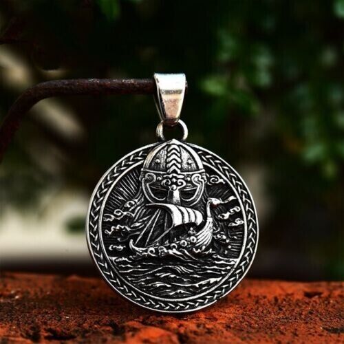 Unisex Mix Theme Stainless Steel Pendant Retro Viking Titanium Punk Necklace