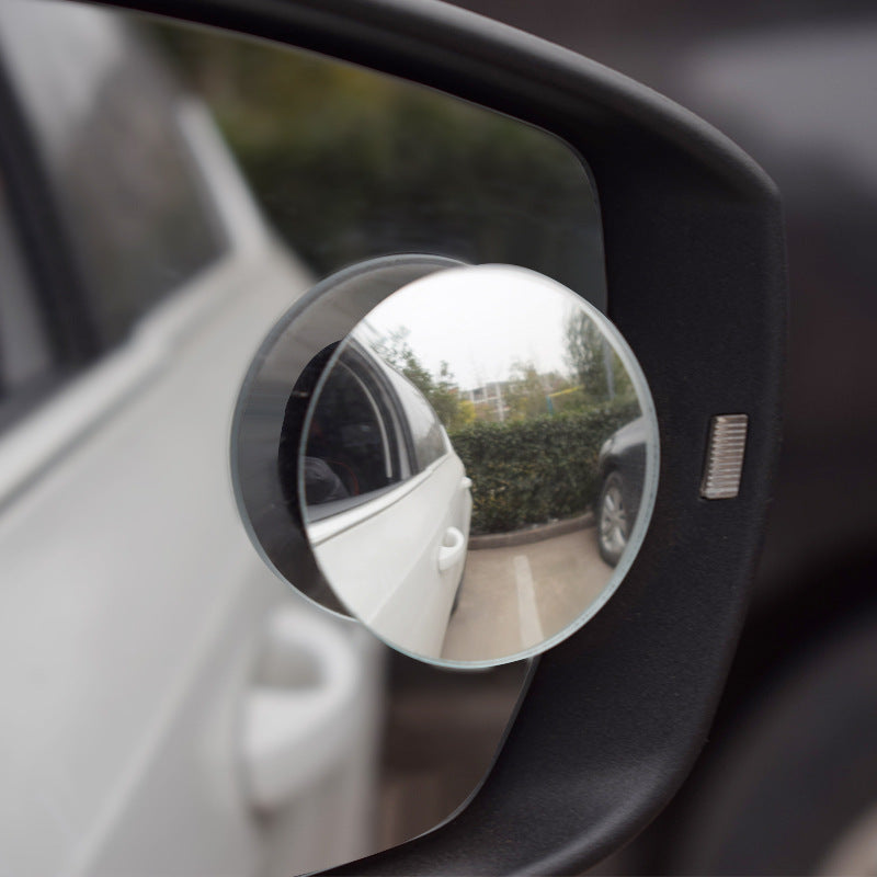 Blind Spot Car Round Mirror 2pcs Wide Angle Adjustable Rear Side Conves View