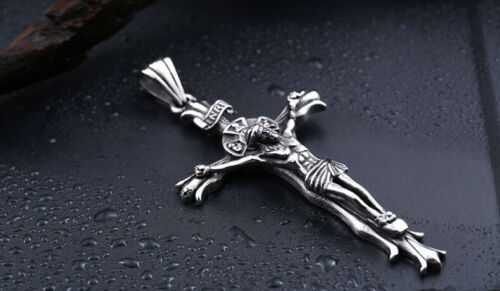 Retro Pendant Punk Vintage Cross Animal Totem Poker Pendant Biker Chain Necklace