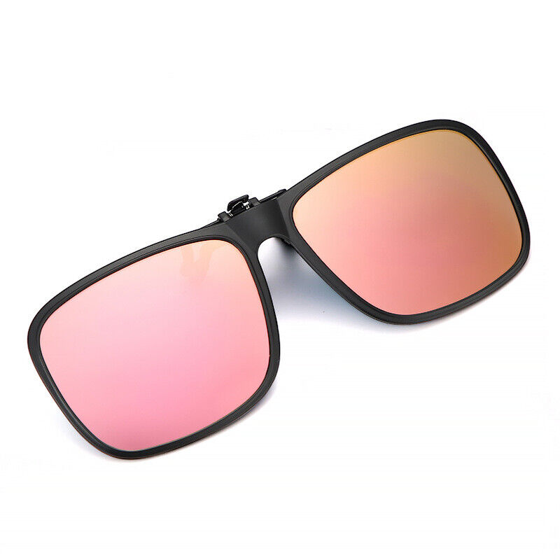 New Unisex Box Shape Polarized UV400 Protection Clip On Flip Up Sunglasses