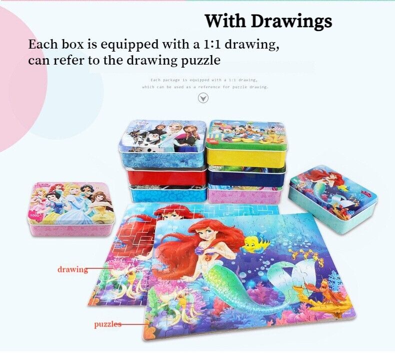 60 Pieces Jigsaw Puzzles Cartoon Frozen Puzzle Pieces Best Kids Gifts Toy