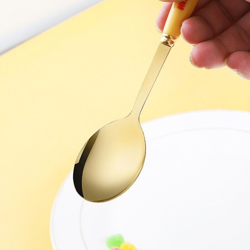 Children's Cartoon Duck Cutlery Set Stainless Steel Dessert Soup Spoon Home Live