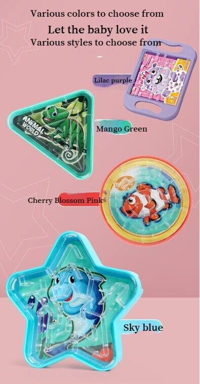 Educational Toys Children's Palm Labyrinth Ball Mini Games Pentagram Animals
