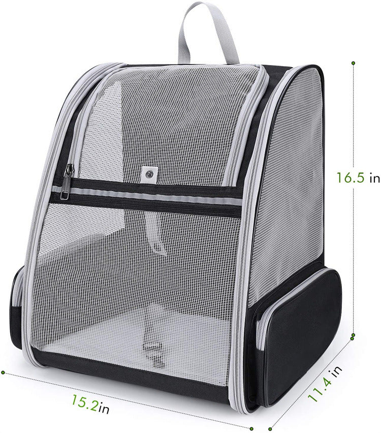 Pet Bag Outdoor Cat Dog Breathable Double Shoulder Portable Folding Storage Bag