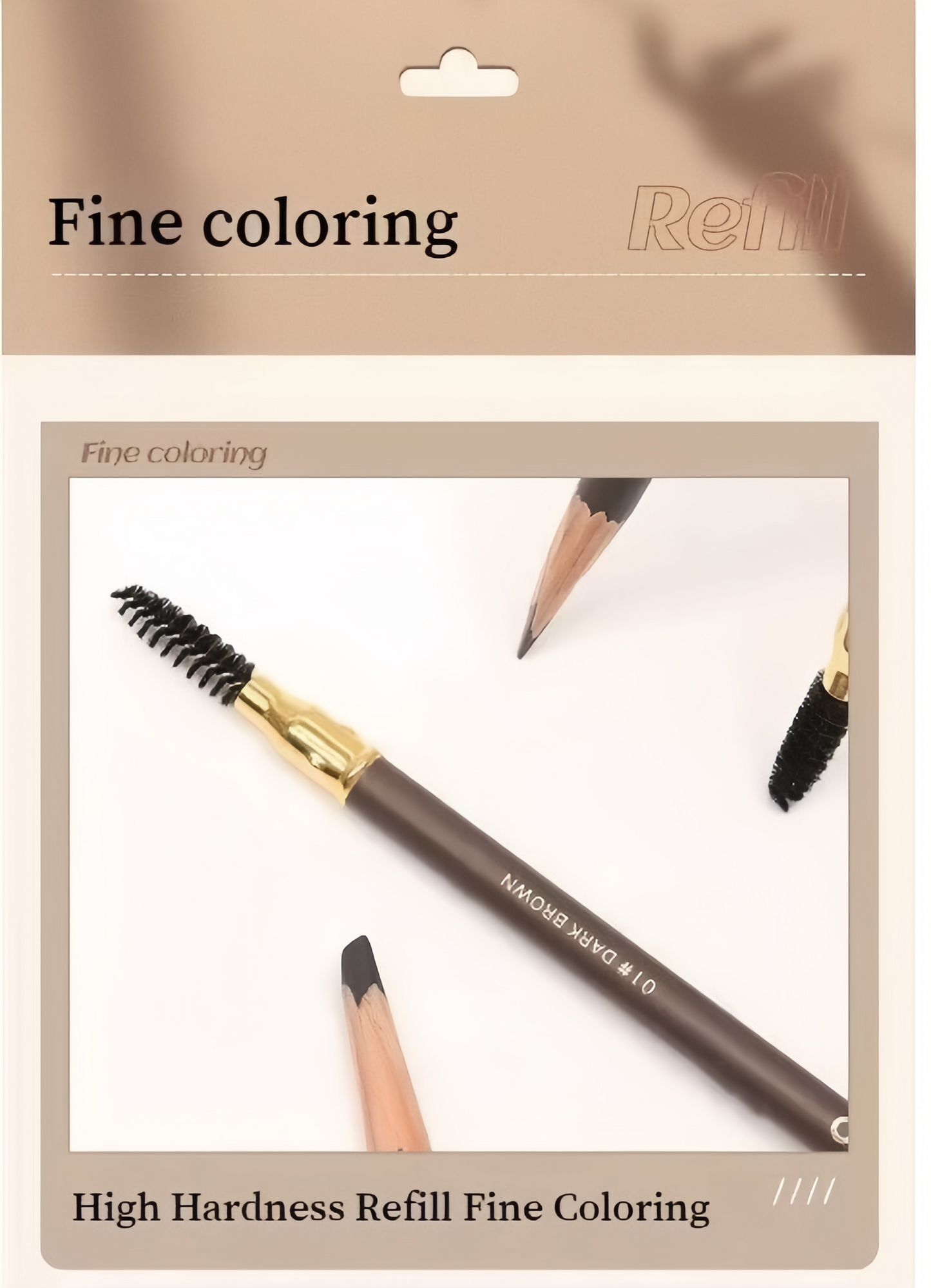 Waterproof Knife Shape Eyebrow Pencil & Spoolie Brush Natural Finish Brow Makeup