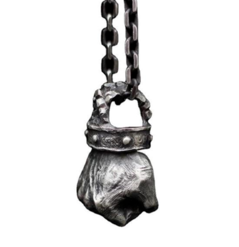 Unisex Mix Theme Retro Punk Vintage Titanium Steel Power Fist Pendant Necklace Gift