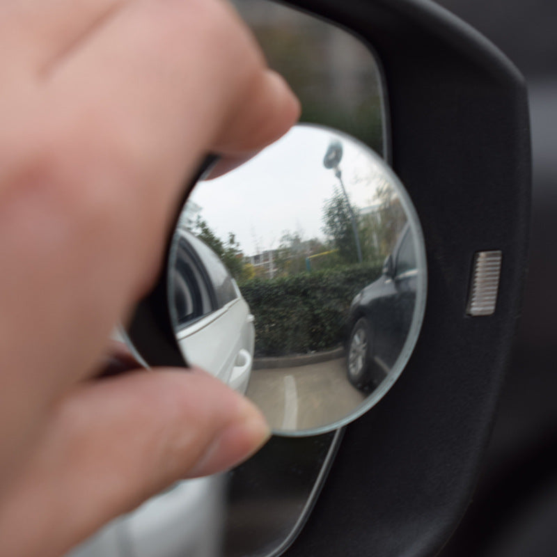 Blind Spot Car Round Mirror 2pcs Wide Angle Adjustable Rear Side Conves View