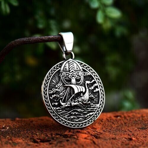 Unisex Mix Theme Stainless Steel Pendant Retro Viking Titanium Punk Necklace