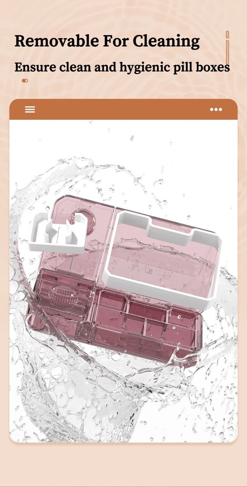 Portable Mini 3 In 1 Multifunctional Medicine Cutting Grinder Pill Dispenser Box
