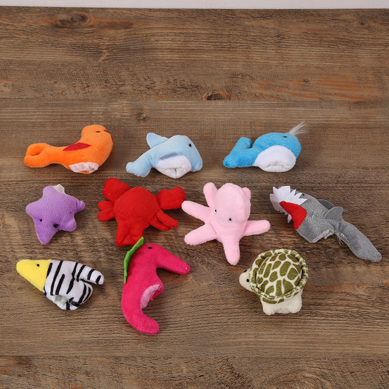 Baby Nursery Children Kids Story Time Play Toy Cute Animal Fruit Finger Puppets
