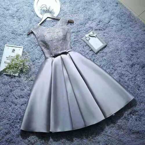 Women Lace Formal Wedding Evening Cocktail Prom Bridesmaid Ball Gown Dress