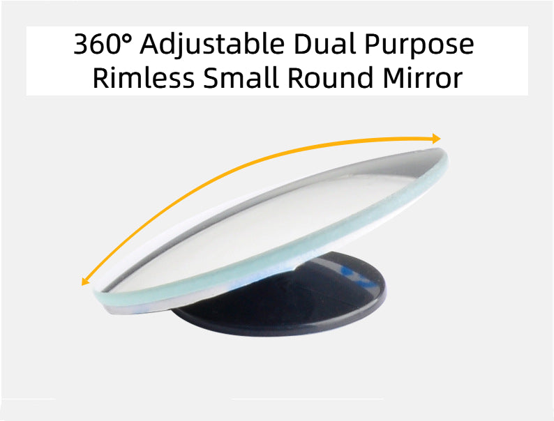 Blind Spot Car Round Mirror 2pcs Wide Angle Adjustable Rear Side Conves View