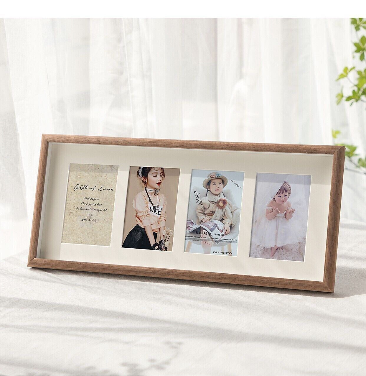 Collage Multiphoto Multihole Gallery Picture Photo Frame White Oak Coffee Color