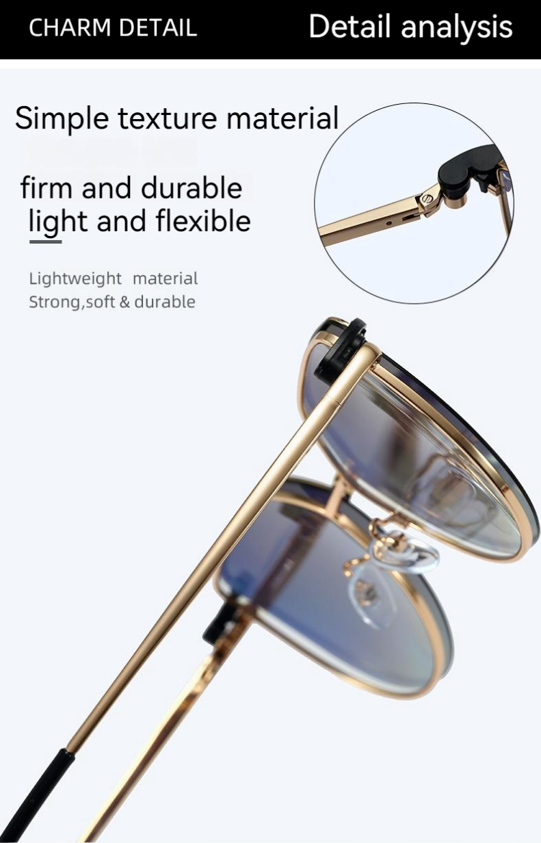 Women Anti Blue Ray Magnetic Suction Clip UV400 Polarized Two Use Sunglasses Set