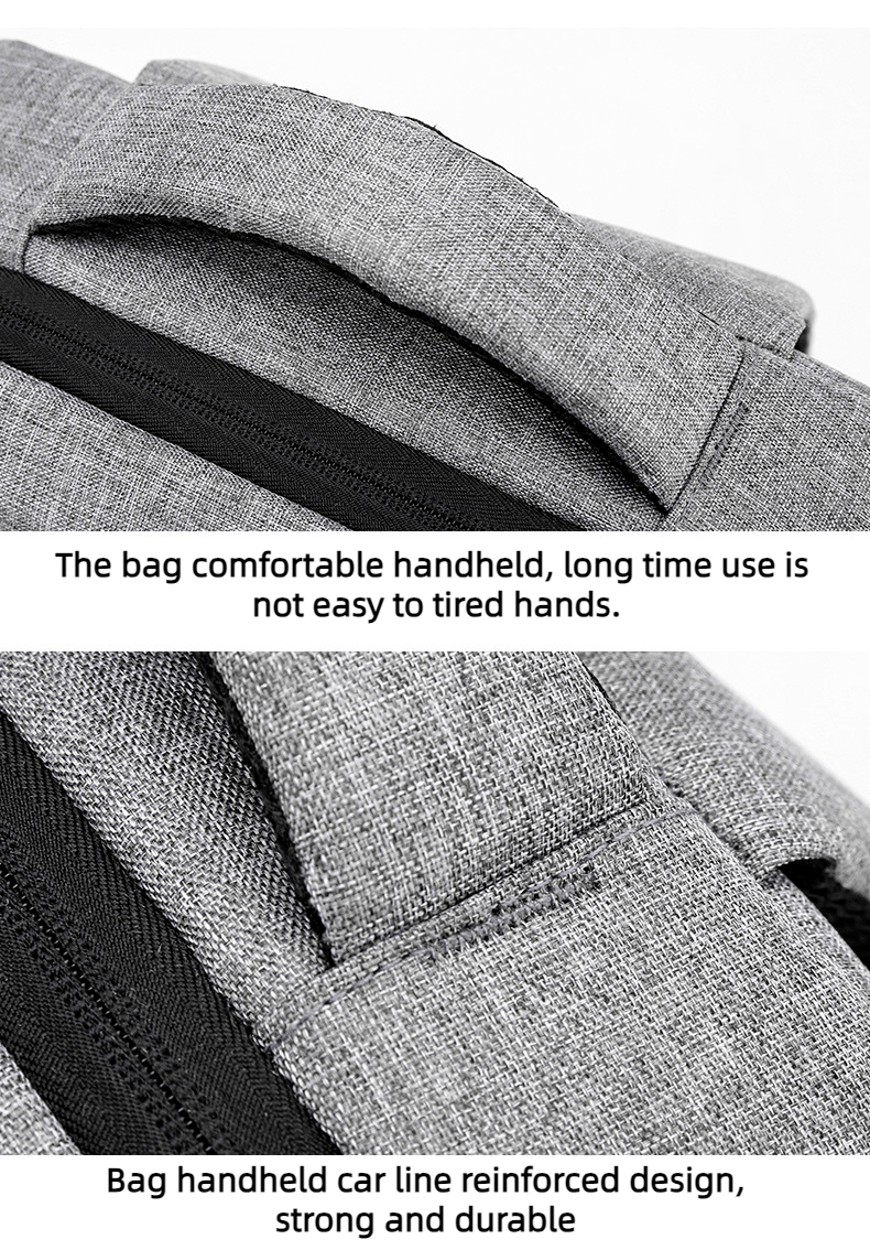 Unisex Waterproof Large Capacity Business Travel Bag USB Computer Nylon Backpack