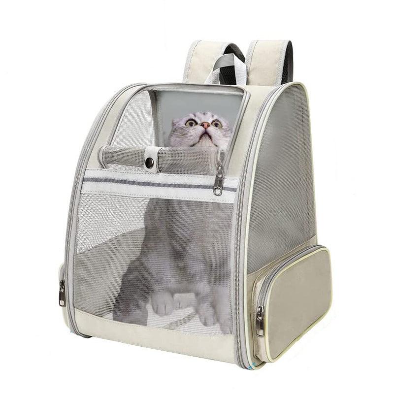 Pet Bag Outdoor Cat Dog Breathable Double Shoulder Portable Folding Storage Bag