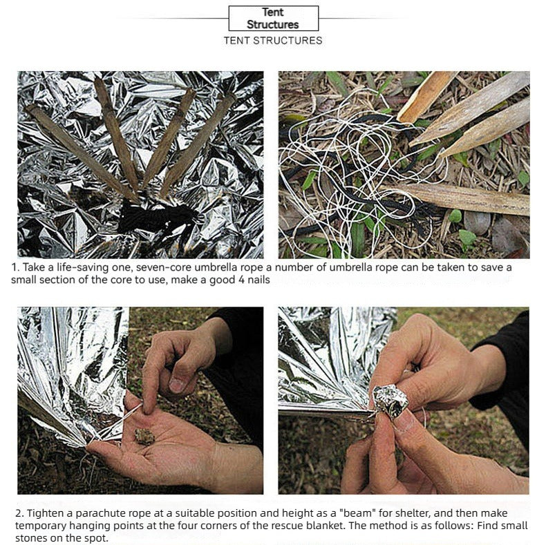 Camping First Aid Wilderness Warm Survival Insulation Rescue Emergency Blanket
