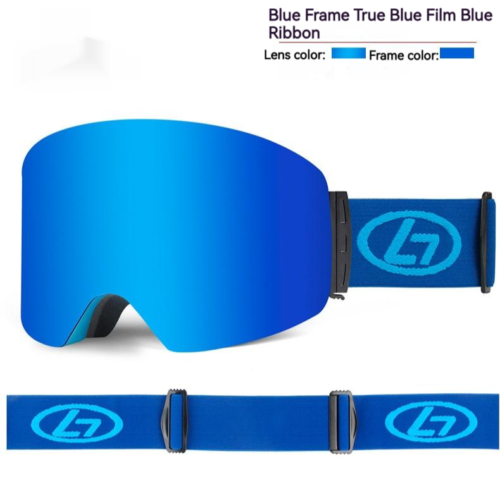 Unisex Anti-fog Sunglass Columnar Double Layer UV Protective Ski Snow Goggles