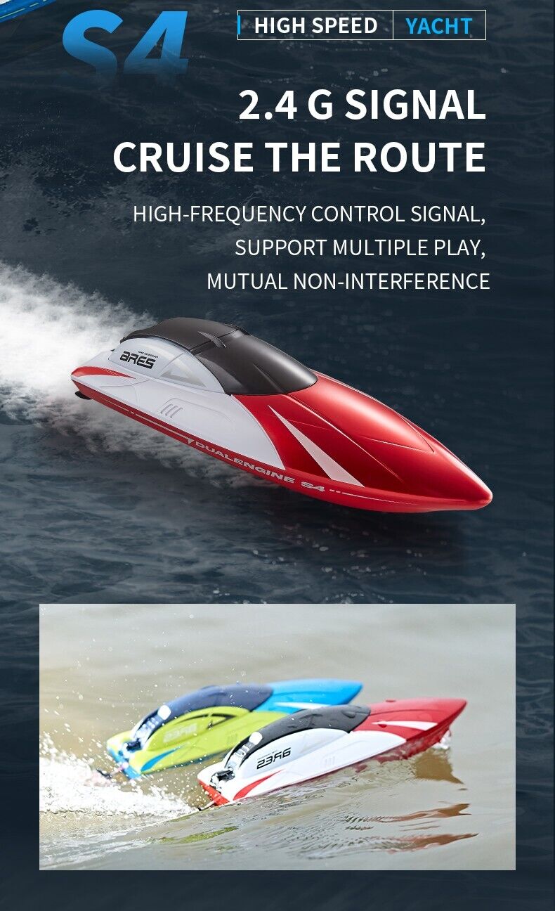 Remote Control Boat S4 Water Speed Boat Charging Waterproof Ship Children Toy