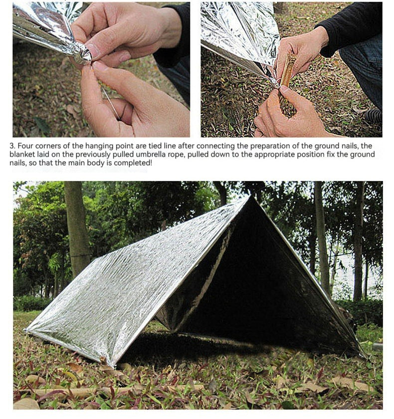 Camping First Aid Wilderness Warm Survival Insulation Rescue Emergency Blanket
