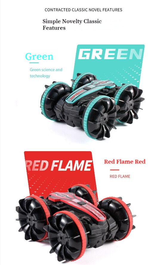 Amphibious Remote Control Car Stunt Double-sided Tumbling 2.4GHZ Kid's Toy Boy