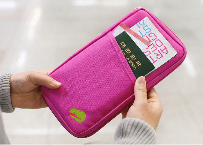 NEW TRAVEL PASSPORT HOLDER WALLET CREDIT CARD ORGANIZER BAG