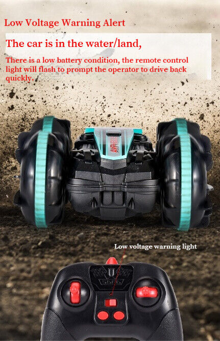 Amphibious Remote Control Car Stunt Double-sided Tumbling 2.4GHZ Kid's Toy Boy
