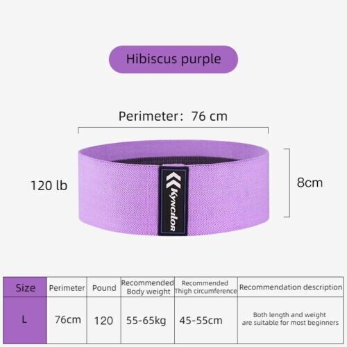 Women's Fitness Yoga Squat Sports Bandage Hip Training Aid Nonslip Elastic Band