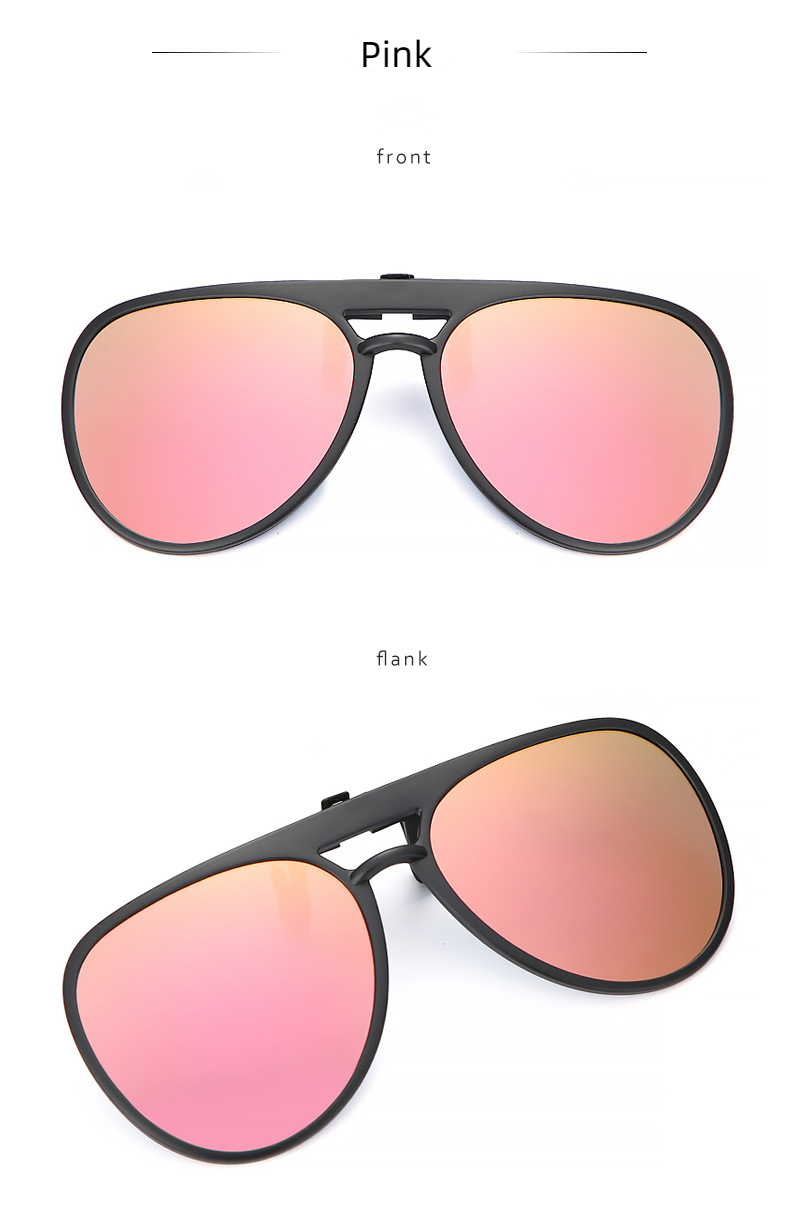 New Unisex Polarized UV400 Protection Driving Fishing Clip On Flip Up Sunglasses