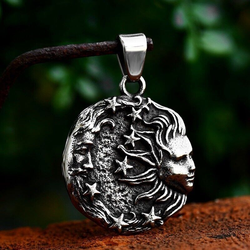 Cool Retro Punk Owl Dragon Mythical Angel Skull wing Titanium Steel Necklace