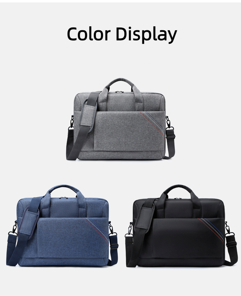 Unisex Lightweigh Large Capacity Oxford Cloth Shoulder Computer Bag Briefcase