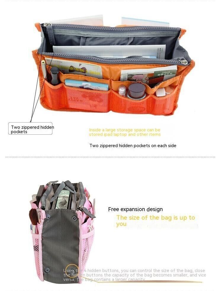 Thickened Multi-function Large Capacity Makeup Bag Toiletry Double Zipper Bag