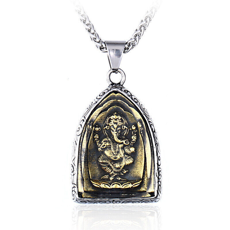 Unisex Vintage Punk Retro Mix Theme Titanium Stainless Steel Pendant Necklace