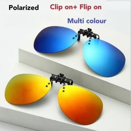 Unisex Polarized Clip On Flip up Sunglasses Driving glasses UV400 Protection