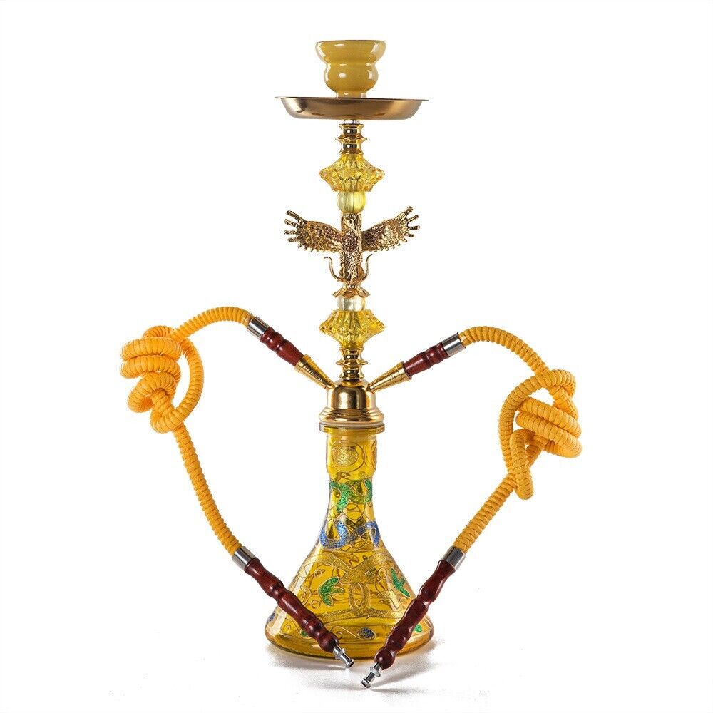 Traditional Collectible Gift Premium Glass Eagle Shisha Hookah Complete Set