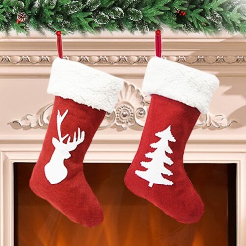 Christmas Stocking Santa Claus Present Bag Home Party Festivals Ornament Gifts
