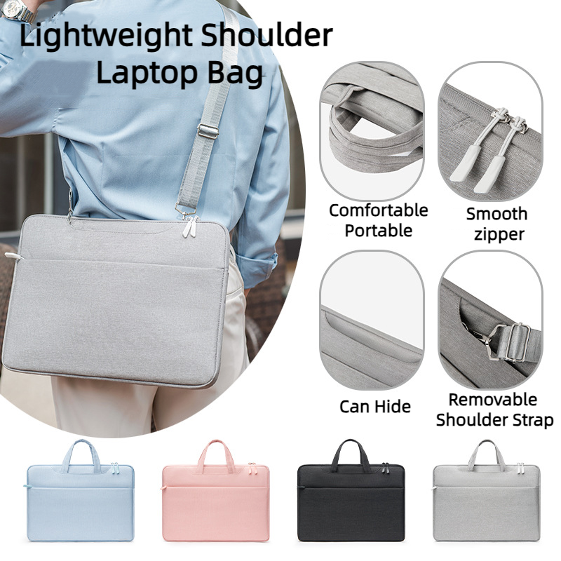 Unisex Lightweight Large Capacity Laptop Bag Travel Waterproof Briefcase 4 Color